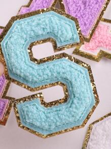 26入組字母設計熨燙貼佈，DIY縫紉貼佈，適用於服裝、包袋、帽子 - 彩色 - 查看 3