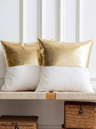 Leather Throw Pillow Covers, Set of 1 Modern Leather Decorative Pillowcases for Home Decor Bedroom Living Room Couch Bed Sofa,