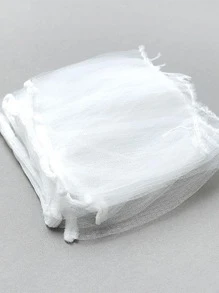 30入組/套滌綸和氨綸濾網網袋，現代廚房用手持式白色食品篩網 - 白色 - 查看 4