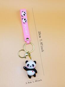 Cute 1pc Women Cartoon & Letter Graphic Panda Decor Fashionable Keychain For Gift Valentine's Day Valentines Car Accessories Bag Charm School Goth Y2k