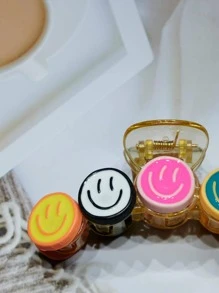 1入組女士表情裝飾可愛髮爪適用於頭髮裝飾用品 - 彩色 - 查看 3