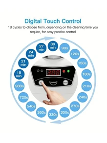 1pc 600ml Ultrasonic Cleaner For Jewelry Part Glasses Manicure Stone Cutter Dental Razor Brush 110V - White - View 6