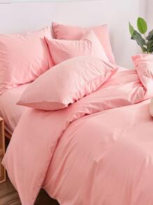 3 Màu Trơn Túi Đựng Chăn Màn Bộ, 1 Túi Đựng Chăn Màn Và 2 Vỏ Gối Không Chèn, Hồng Vải Bộ Chăn Ga Gối Cho Phòng Ngủ - Hồng - Xem 6