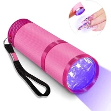 1入組指甲烘乾機迷你美甲燈便攜速幹手電筒類型光療燈 - 粉色 - 查看 7