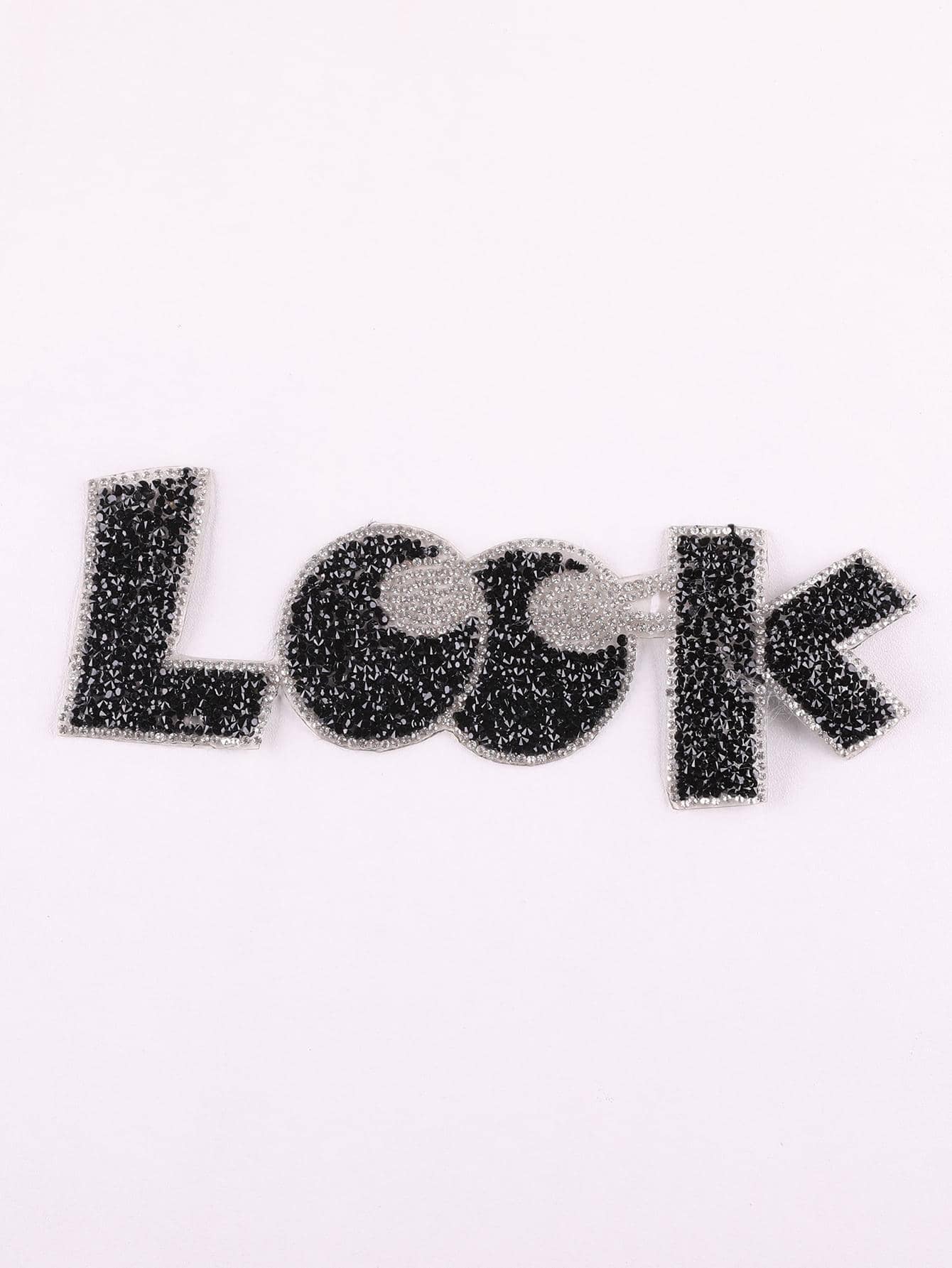 1入組水鑽裝飾字母熨燙補丁，DIY服裝、包、帽子補丁 - 彩色 - 查看 1