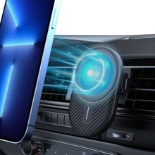 Magnetic Wireless Car Charger Vent Mount for MagSafe iPhone 14/14 Pro/13 Pro Max/12/12 Pro/Mini/Pro Max Magnet Car Charger 15W Mag Safe Phone Holder Stand Wireless Charging Air Vent Mount Charger.Car mobile phone holder, fast charging, convenient and flexible.Car accessories. - 黑色 - 查看 6
