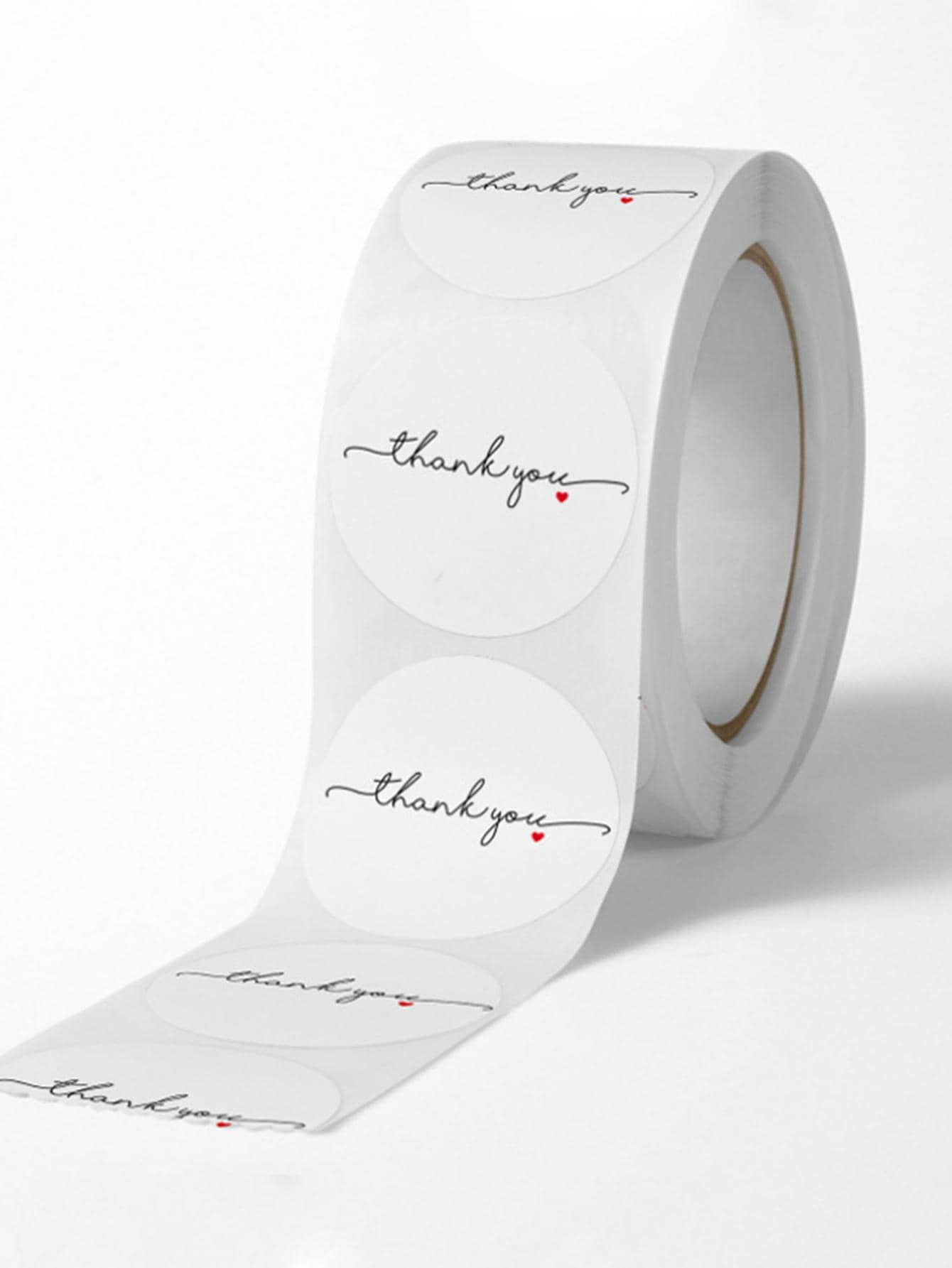 1roll Cute Letter Pattern Sticker For Women Men For Jewelry Packaging - Black and White - View 1