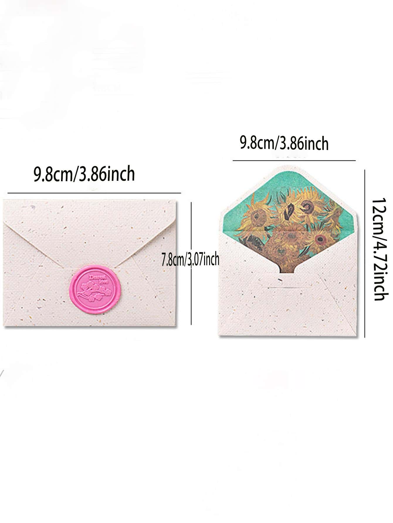 6 pièces Carte postale à motif de peinture à l'huile - Multicolore - Voir 3