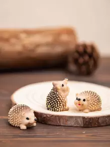 3peças Artesanato de decoração de jardim ouriço desenho - Multicolorido - Ver 5