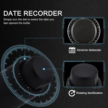 1入組黑色自鎖紅酒塞 - 黑色 - 查看 4