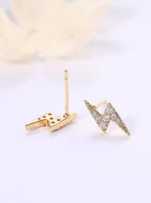 1 Cặp Hoa tai đính đá Cubic Zirconia thời trang dành cho phụ nữ dùng trong tiệc cưới, đính hôn, kỷ niệm, quà tặng ngày lễ tình nhân, mẹ, mẹ, ngày của mẹ, quà tặng - Vàng - Xem 6