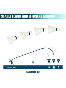 12pcs Professional Durable Fabric Shuttlecock For Competition - White - View 5