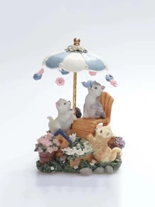 LOVE FOR YOU Gift Wrapped Music Box Cat Lovers Garden Musical Decorations for Baby Girls Sister Daughter Granddaughter Mom Grandma Women Friends Female Anniversary Birthday