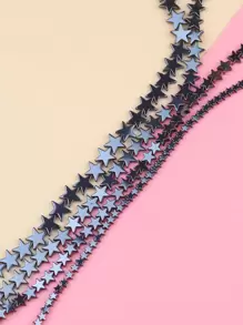 1 Strang Funky Schwarz Stern Design, DIY Perle für DIY Halskette Armband Ohrringe Schmuckherstellung