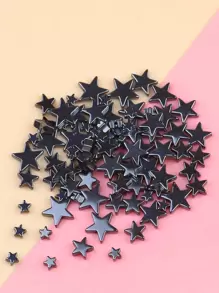1 Strang Funky Schwarz Stern Design, DIY Perle für DIY Halskette Armband Ohrringe Schmuckherstellung