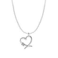 Heart Decor Chain Necklace Valentines,Mom,Mother,Mother's Day,Gift