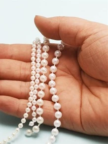 1捲2/4/6/8/10mm優雅的人造珍珠diy珠子,適用於女性用於手工珠寶製作 - 白色 - 查看 1