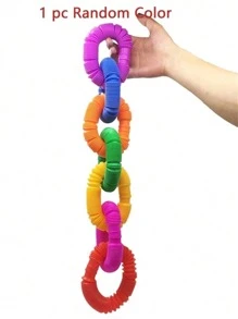 1入組撞色抹胸解壓簡約風塑膠隨機色DIY解壓玩具適用於遊戲 - 彩色 - 查看 2