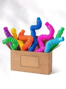 1入組撞色抹胸解壓簡約風塑膠隨機色DIY解壓玩具適用於遊戲 - 彩色 - 查看 5