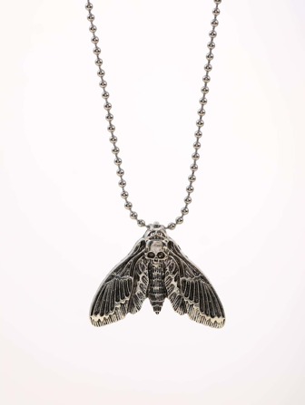 1pc Hip Hop Skull Decor Moth Charm Necklace For Women For Prom Party