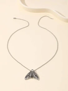 1pc Hip Hop Skull Decor Moth Charm Necklace For Women For Prom Party