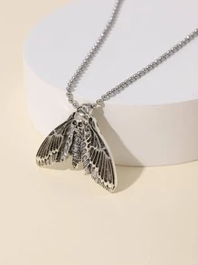1pc Hip Hop Skull Decor Moth Charm Necklace For Women For Prom Party