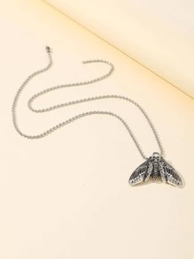 1pc Hip Hop Skull Decor Moth Charm Necklace For Women For Prom Party