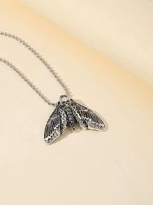 1pc Hip Hop Skull Decor Moth Charm Necklace For Women For Prom Party