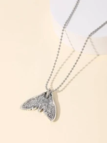 1pc Hip Hop Skull Decor Moth Charm Necklace For Women For Prom Party