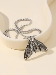1pc Hip Hop Skull Decor Moth Charm Necklace For Women For Prom Party