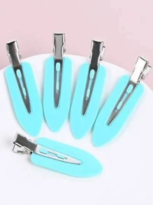 5 cái Kẹp tóc cá sấu thời trang màu trơn cho nữ để trang trí tóc - Màu xanh lam - Xem 1