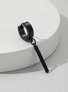 1入組簡約男士長方形吊式耳環適合日常裝飾打造時尚外觀 - 耳圈 - 查看 1