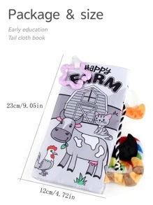 1 Vải Không dệt Đuôi Sách Vải Hiện Đại Bò & Thư Đồ Họa Giáo Dục Nhận Biết Đọc Đồ Chơi Cho Bé - Nhiều màu - Xem 6
