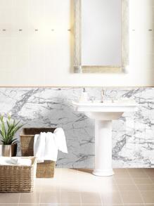 10pcs Marble Pattern Wall Tile Sticker, Modern Marble Pattern Peel And Stick Backsplash Tile For Home Decoration - Multicolor - View 3