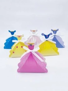 12pcs Princess Theme Party Gift Box Decoration Girl Princess Dress Candy Box For Baby Shower Baptism Wedding Birthday Party Supplies