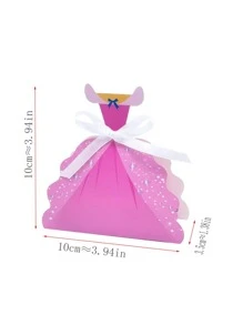 12pcs Princess Theme Party Gift Box Decoration Girl Princess Dress Candy Box For Baby Shower Baptism Wedding Birthday Party Supplies