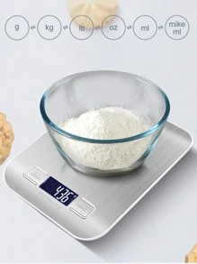 1 pieza Escala electrónica de acero inoxidable digital cocina moderno para cocina - Plateado - Ver 3