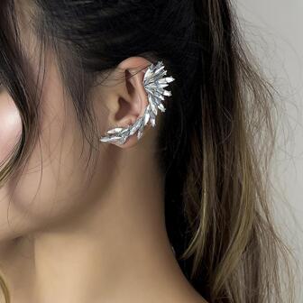 1入組魅力四射水鑽裝飾耳掛適合女士適合派對