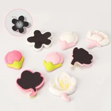 4 piezas con diseño de flor Imán para frigorífico creativo en forma de flor 3d Imán para frigorífico Calcomanía para casa - Rojo - Ver 3