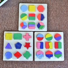 1組形狀拼配積木拼圖板，簡單的木製混色拼圖玩具，學生、文具、學校用品