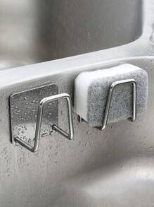 1 cái giá thoát nước bọt biển bằng thép không gỉ - Bạc - Xem 1