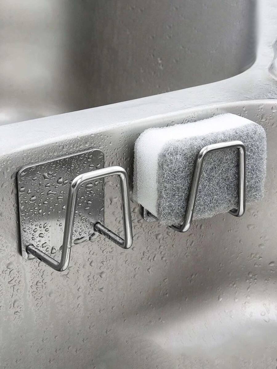 1 cái giá thoát nước bọt biển bằng thép không gỉ - Bạc - Xem 1