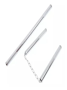 Chacos Walking Stick 2 In 1 Stainless Steel Stick Nunchaku Tanjo Personal Defense Self Defense Sports - 銀色 - 查看 1