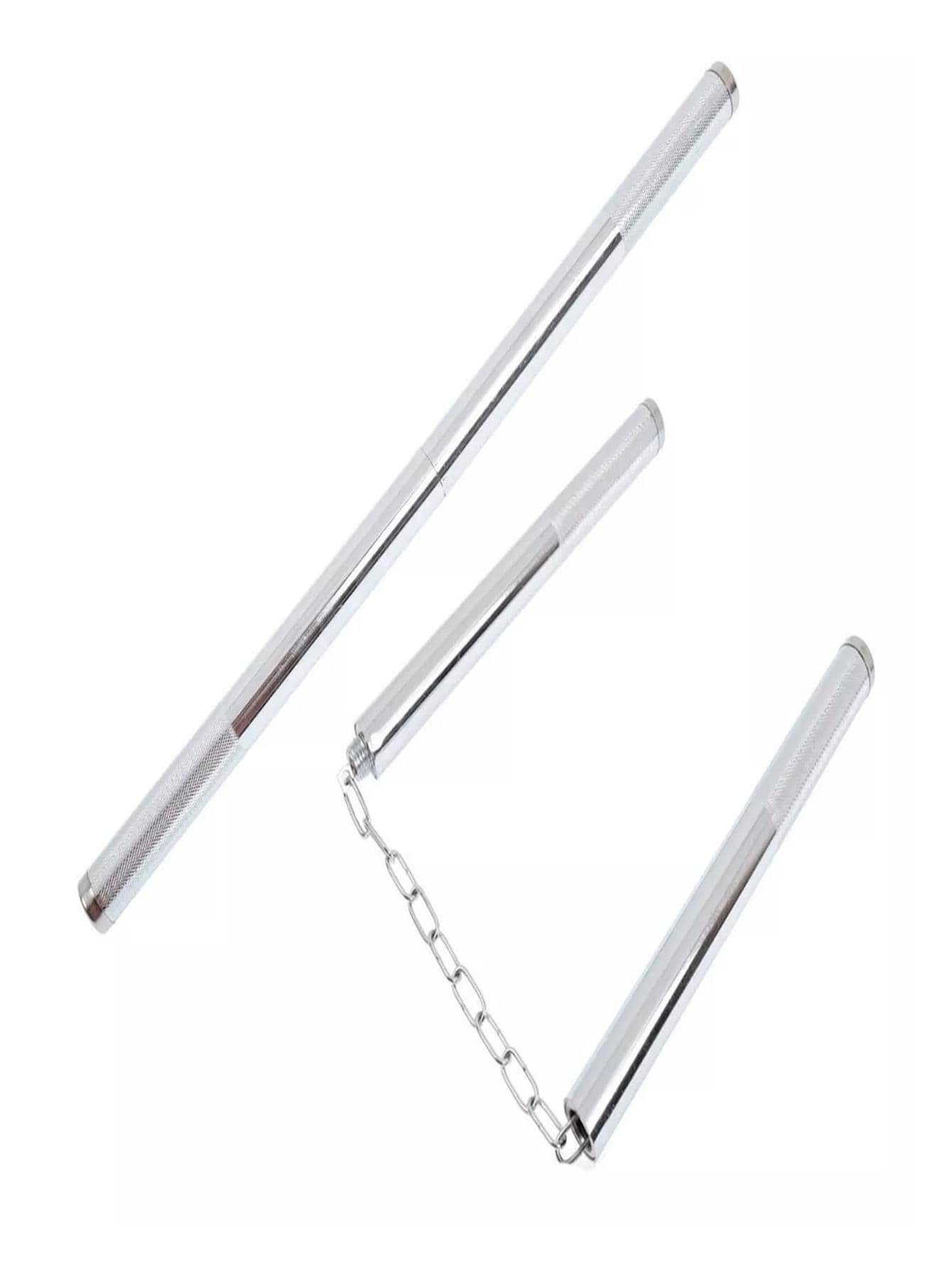 Chacos Walking Stick 2 In 1 Stainless Steel Stick Nunchaku Tanjo Personal Defense Self Defense Sports - 銀色 - 查看 1