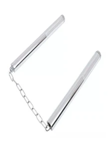 Chacos Walking Stick 2 In 1 Stainless Steel Stick Nunchaku Tanjo Personal Defense Self Defense Sports - 銀色 - 查看 2