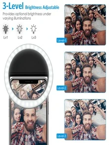 BGD-1551 Portable LED Ring Light Hoop For Phone Dimmable Selfie - Blue - View 5