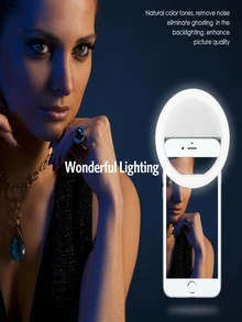 BGD-1551 Portable LED Ring Light Hoop For Phone Dimmable Selfie - Blue - View 4