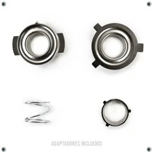 Foco Led Hid 6 Cara Luz Alta Baja Estrobo Para Moto Con Adaptadores Super Potente - Blanco - Ver 5