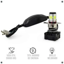 Foco Led Hid 6 Cara Luz Alta Baja Estrobo Para Moto Con Adaptadores Super Potente - Blanco - Ver 6