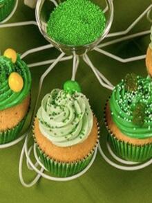 Paquete de 50 capacillos grande de papel para cup cakes, mantecadas, madalena - Verde - Ver 2